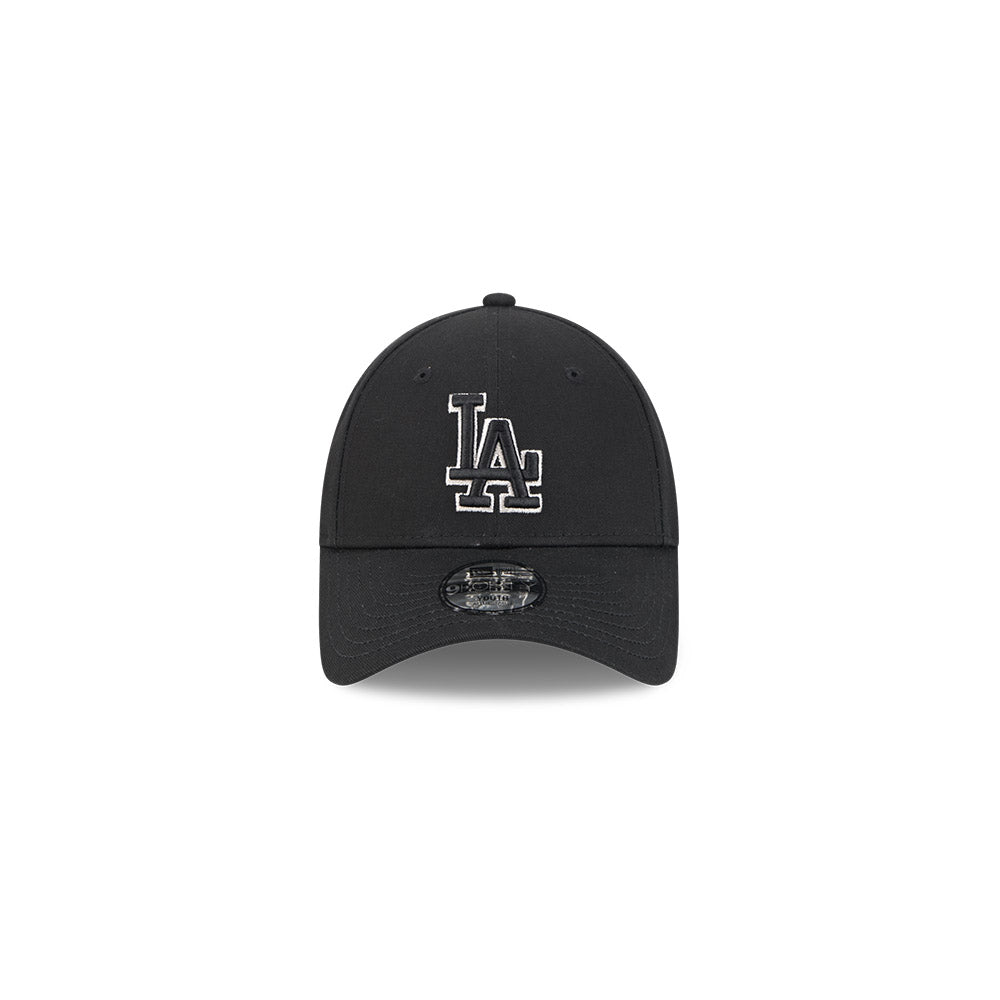 LA Dodgers Youth Kids Hat - Black Metallic 9Forty Kids MLB Snapback Cap - New Era